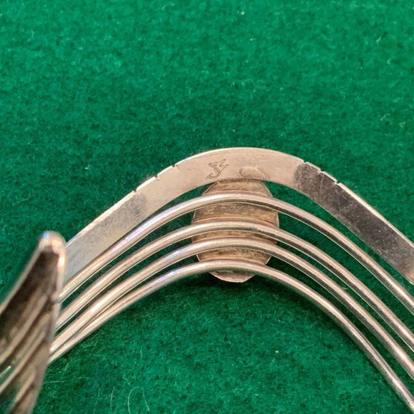 Vintage Native American Turquoise Stone & Multi-Strand Cuff Bracelet - Picture 6 of 10